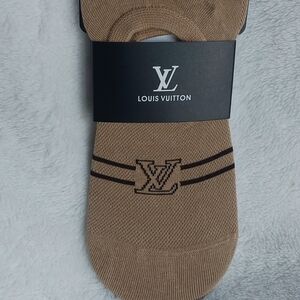 Brown With Black Stripe Casual No-Show Socks. Women Size 7-9